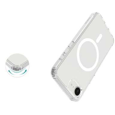 Mobique Magnetic Hybrid Case iPhone 16e Clear