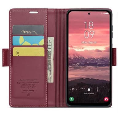 CaseMe mobilfodral 023 Samsung Galaxy A36 5G - Vinröd