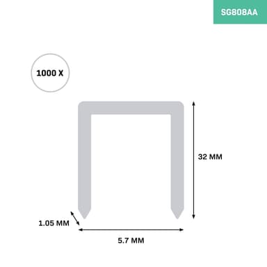 Klammer 32 mm – 1000 st. | för PRO Kombihäftare CT504CA