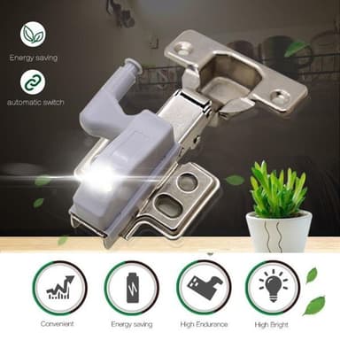 Sensor LED-skåpbelysning/ garderobslampa dörr - 10-pack