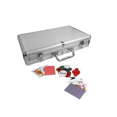 Pokerset 300 chip med väska i aluminium