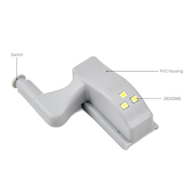 Sensor LED-skåpbelysning/ garderobslampa dörr - 10-pack
