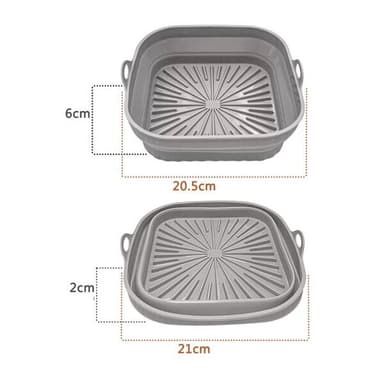 Silikonbricka till AirFryer - Fyrkantig 20,5cm