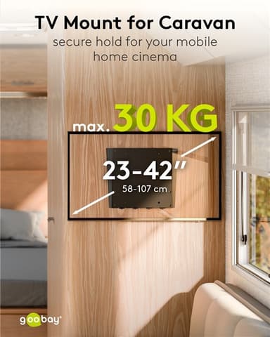 TV-väggfäste Caravan FIXED (M), svart TV-väggfäste Caravan FIXED (S),