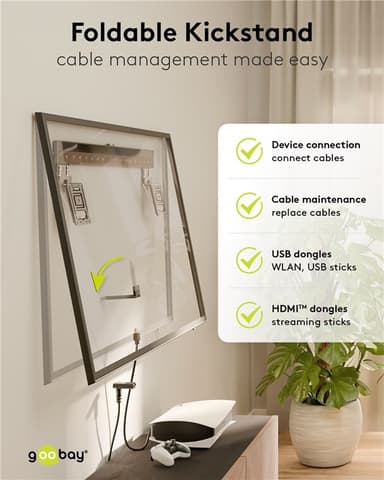 Ultraslim TV-väggfäste Basic FIXED (XL), svart