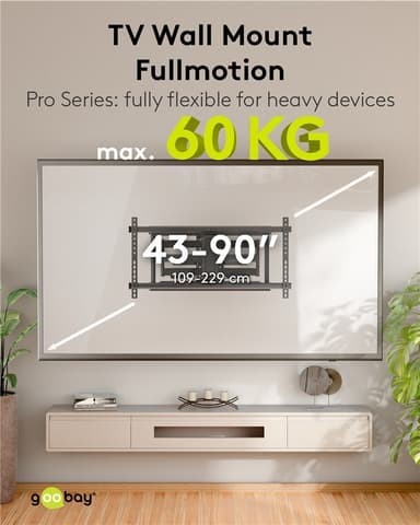 TV-väggfäste Pro FULLMOTION (XL), svart
