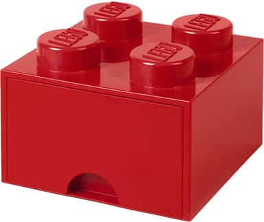 Play LEGO förvaringslåda (4 knoppar, ljusröd)