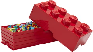 Play LEGO förvaringsbox (8 knoppar, ljusröd)