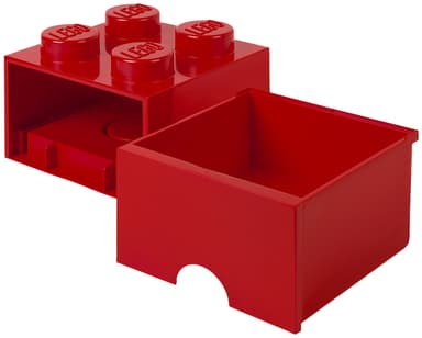 Play LEGO förvaringslåda (4 knoppar, ljusröd)