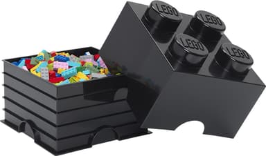 Play LEGO förvaringsbox (4 knoppar, svart)