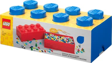 Play LEGO förvaringsbox (8 knoppar, ljusblå)
