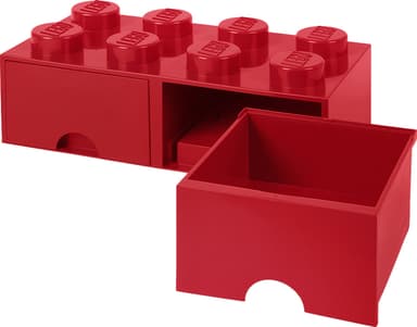 Play LEGO förvaringslåda (8 knoppar, ljusröd)