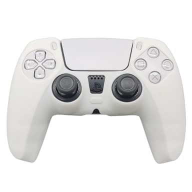 För Sony PlayStation 5 PS5 Silikonfodral Anti-Slip Skydd - Vit