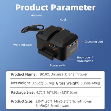 Drone Drönare Kasta Flytta Lämna Airdrop-system fjärrkontroll
