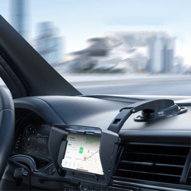 Bil Mobilhållare 360° vridbar Vindruta Handsfree telefonfäste