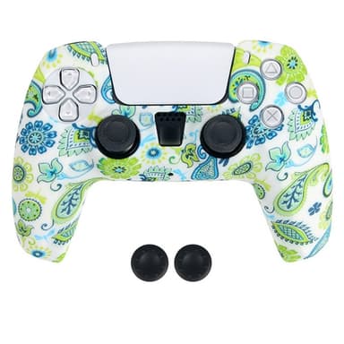 DATA FROG För Sony Playstation 5 Silikonskydd Spelkontrollskydd med 2 Rocker Caps