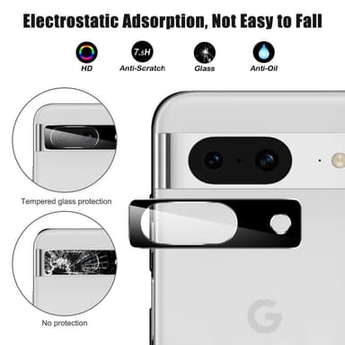För Google Pixel 8a kamera linsskydd härdat glas linsfilm