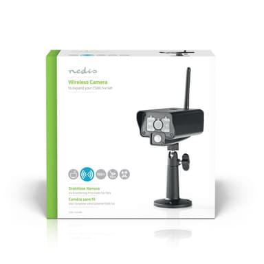 Nedis Digital trådlös kamera | 2.4 GHz | VGA | Inomhus och utomhus | Nattsikt: 5.00 m | Betraktningsvinkel: 73 ° | Svart | IP54