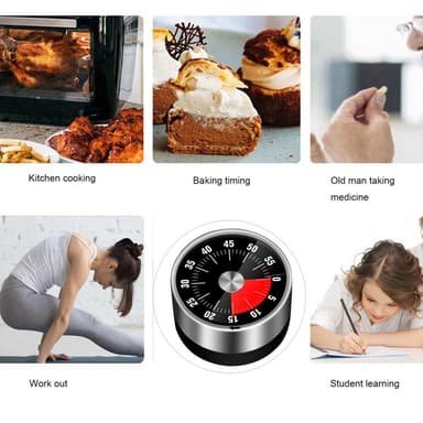 Kökstimer Timer Magnetisk mekanisk för matlagning tidtagning etc