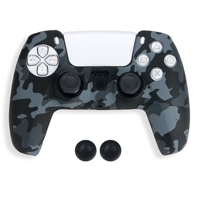 DATA FROG För Sony Playstation 5 Silikonskydd Spelkontrollskydd med 2 Rocker Caps