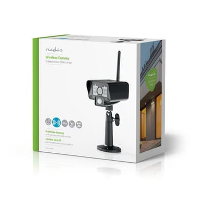 Nedis Digital trådlös kamera | 2.4 GHz | VGA | Inomhus och utomhus | Nattsikt: 5.00 m | Betraktningsvinkel: 73 ° | Svart | IP54