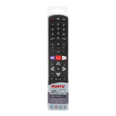 HUAYU TV fjärrkontroll Ersättning för RM-L1330+2 TCL LCD