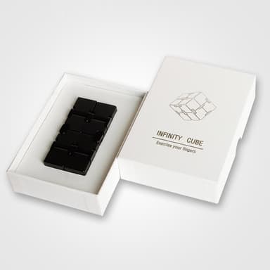 Fidget Spinner Avslappning Infinite Cube Metall Flip Kub Blå