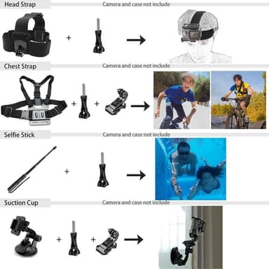 54-i-1 tillbehör för GoPro Hero 12 11 10 9 Massor av bra grejer