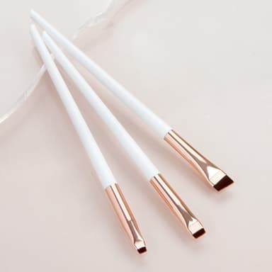 3st Makeup Borstar Ögonskugga Eyeliner Ögonbryn Makeup - Vit+Guld