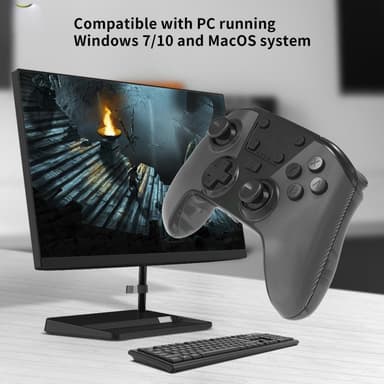 Trådlös spelkontroll kompatibel med Nintendo Switch/Lite/OLED/PC/Steam Deck