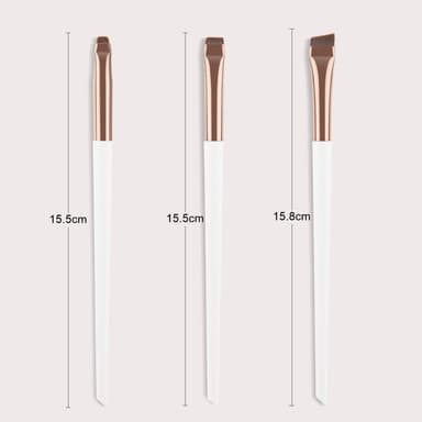 3st Makeup Borstar Ögonskugga Eyeliner Ögonbryn Makeup - Vit+Guld
