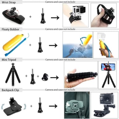 54-i-1 tillbehör för GoPro Hero 12 11 10 9 Massor av bra grejer