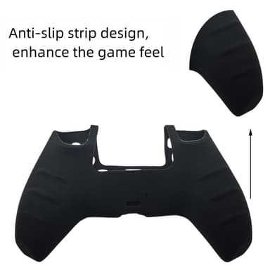 För Sony PlayStation 5 PS5 Silikonfodral Anti-Slip Skydd - Svart
