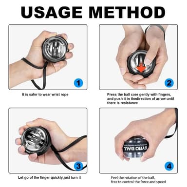 Träna Förstärka Handled Gyroskop Gyro Power Ball Fidget