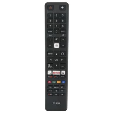 CT-8069 TV fjärrkontroll Ersättning för Toshiba Smart TV