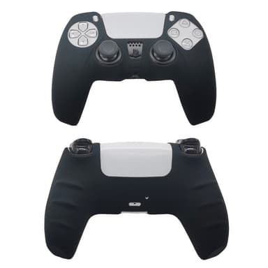För Sony PlayStation 5 PS5 Silikonfodral Anti-Slip Skydd - Svart