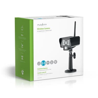 Nedis Digital trådlös kamera | 2.4 GHz | VGA | Inomhus och utomhus | Nattsikt: 5.00 m | Betraktningsvinkel: 73 ° | Svart | IP54