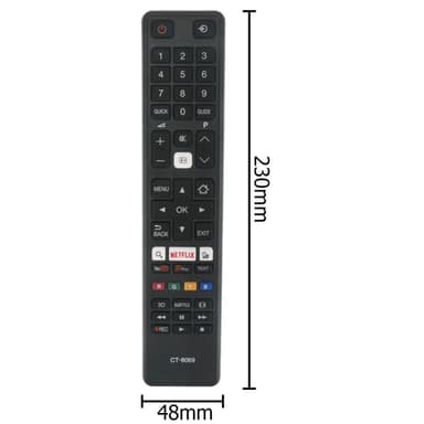 CT-8069 TV fjärrkontroll Ersättning för Toshiba Smart TV