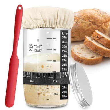 Surdeg 730ml Jäsningsburk Glas baktillbehör startbehållare