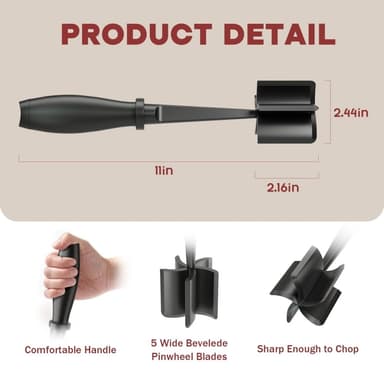 Hamburger Kötthacka Potatisstötare Kvarn Beef Smasher