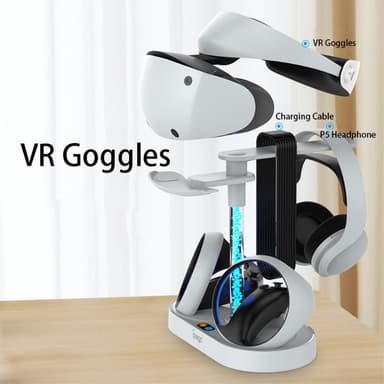För PS5 VR Headset + Kontroller Laddning Laddningsställ