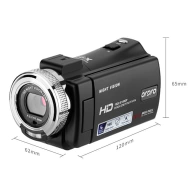 1080P Full HD Videokamera stöd Night Vision Vlogg Youtube Kamera