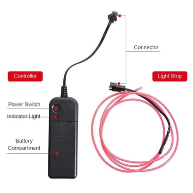 LED Strip för scooter bil motorcykel etc 3 ljuslägen - Lila