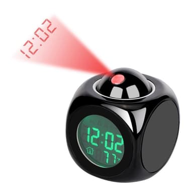 Digital projektion Väckarklocka Klocka Väderstation Termometer