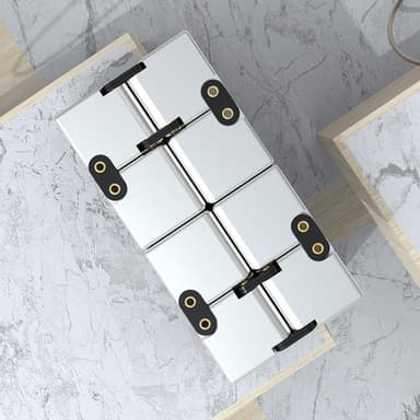 Fidget Toy Stress Avslappning Infinite Cube Flip Kub Svart