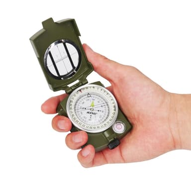 Kompass AOFAR Metall Utomhus Vandring Camping Fluorescerande