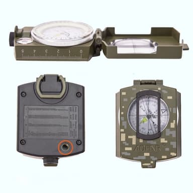 Kompass AOFAR Metall Utomhus Vandring Camping Fluorescerande