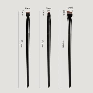 3st Makeup Borstar Ögonskugga Eyeliner Ögonbryn Makeup - Svart