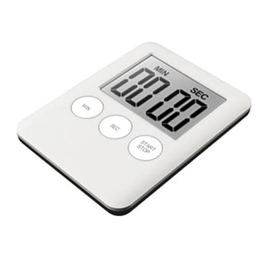Tunn kökstimer Timer Stor Skärm Digital magnetisk nedräkning - Vit
