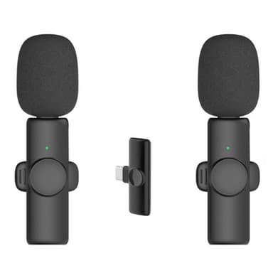 USB-C 2,4 GHz trådlös Lavalier-mikrofon (2 Mics+1-mottagare)